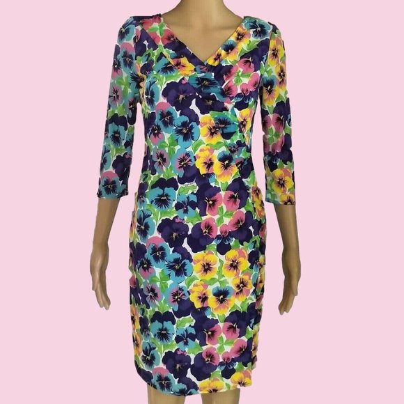 Gianni Versace  Logo St. Tropez Multicolor Floral Mini Dress 4 - Picture 1 of 11